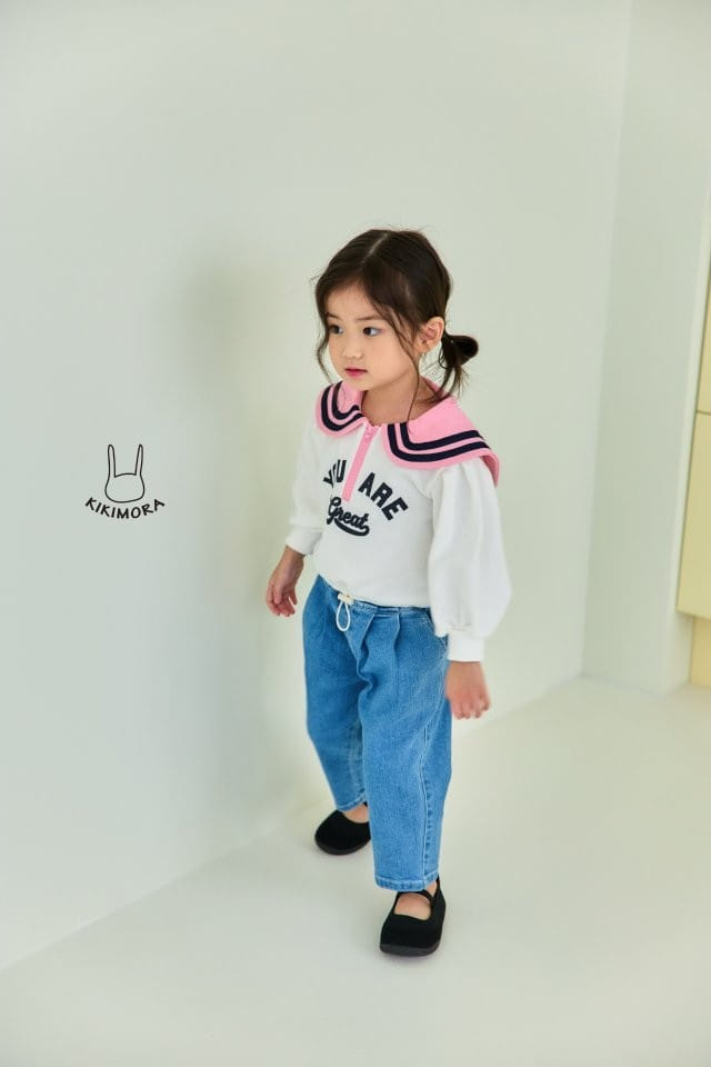 Kikimora - Korean Children Fashion - #littlefashionista - Wrinkle Denim Pants - 4