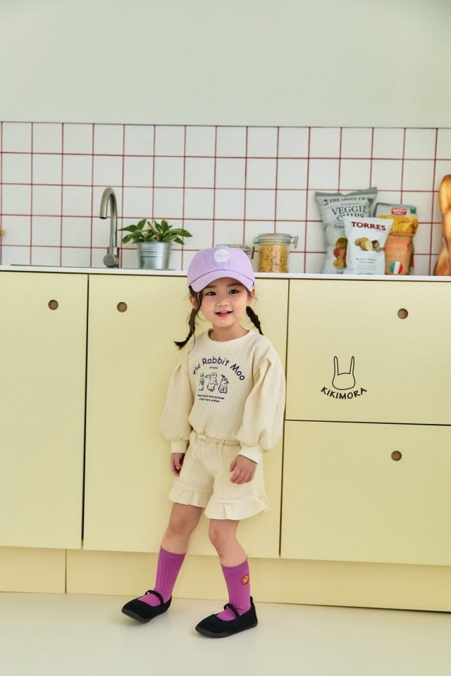 Kikimora - Korean Children Fashion - #minifashionista - Mumu Rabbit Top Bottom Set - 11
