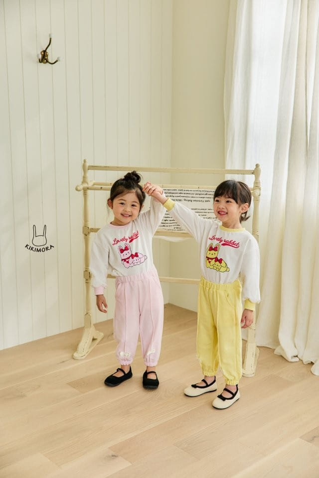 Kikimora - Korean Children Fashion - #minifashionista - Fresh Ribbon Jogger Pants - 2