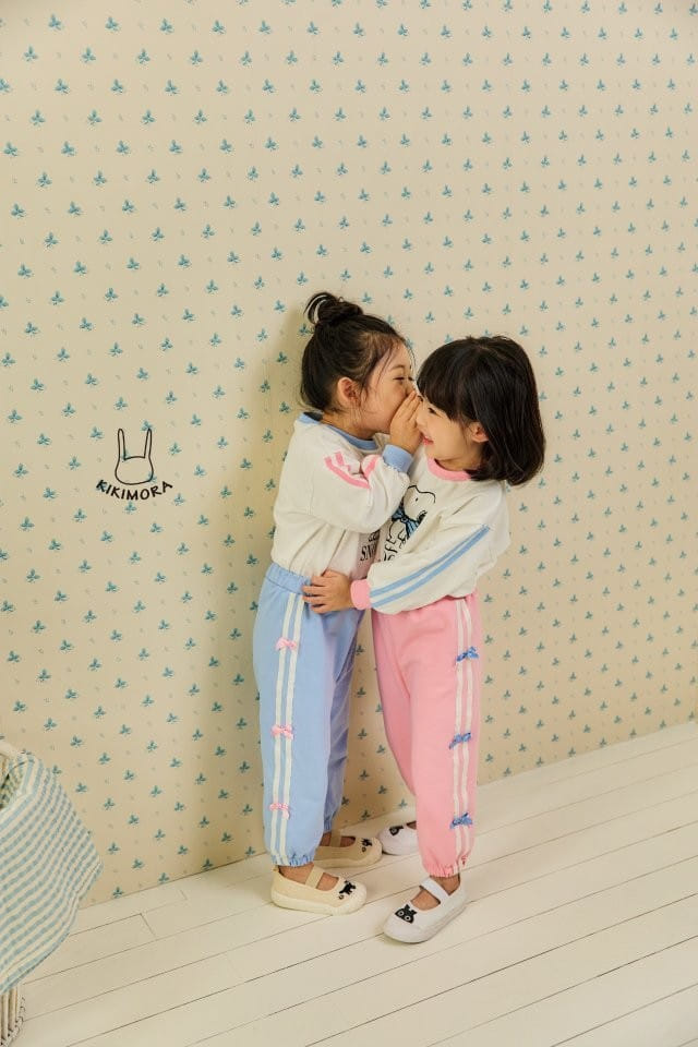 Kikimora - Korean Children Fashion - #prettylittlegirls - Ribbon Jogger Pants - 2