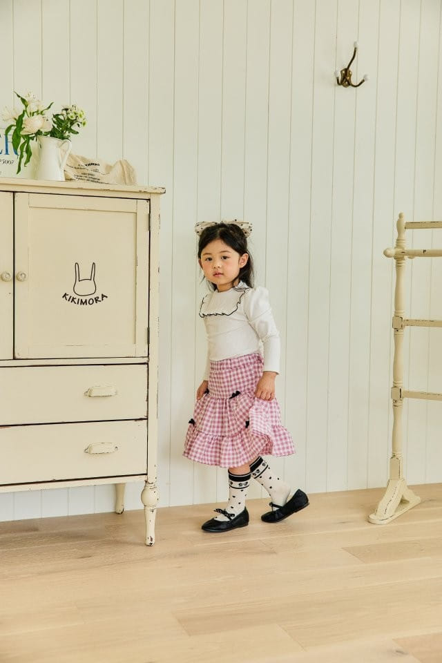 Kikimora - Korean Children Fashion - #prettylittlegirls - Check Kan Kang Skirt - 11