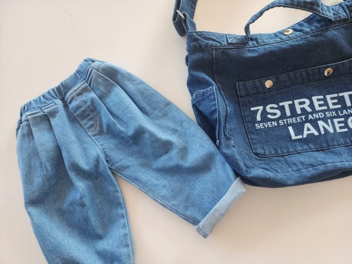 Kikimora - Korean Children Fashion - #prettylittlegirls - Wrinkle Denim Pants - 6