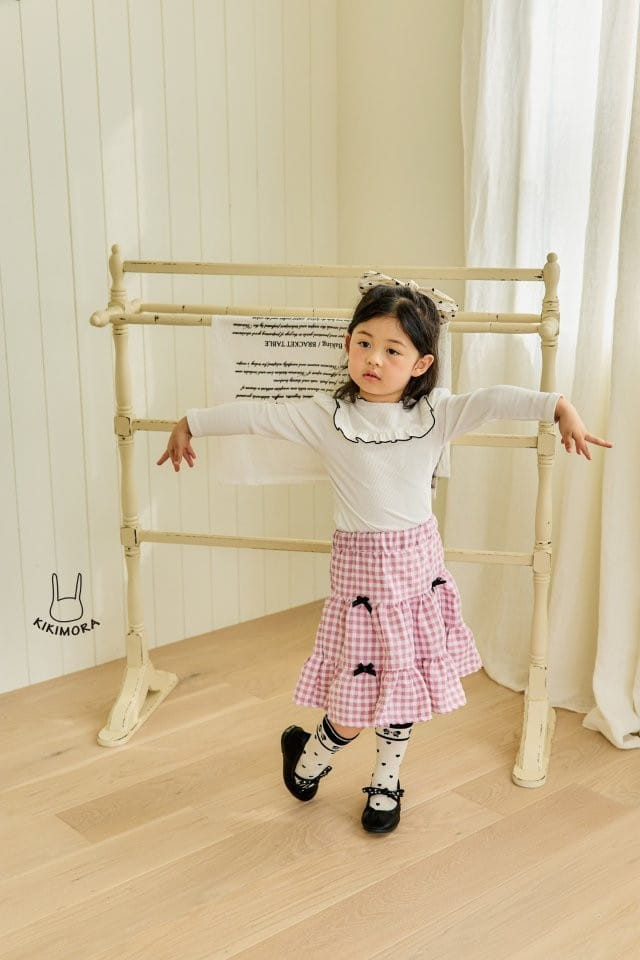 Kikimora - Korean Children Fashion - #todddlerfashion - Check Kan Kang Skirt - 12