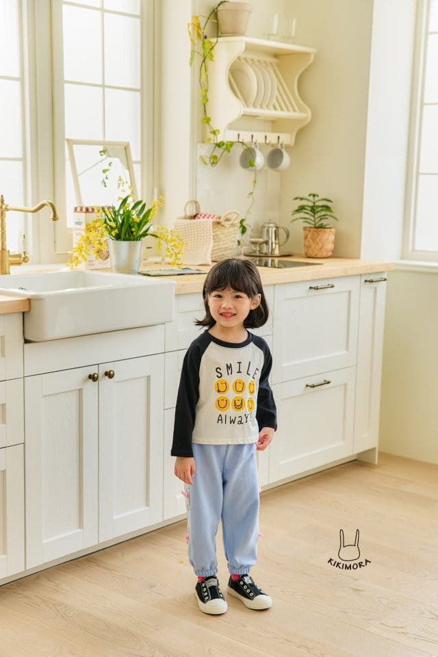 Kikimora - Korean Children Fashion - #toddlerclothing - Smile Raglan Tee - 2