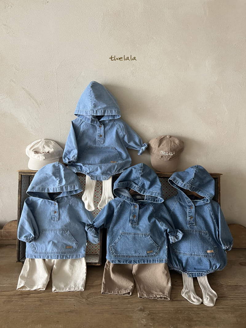 Lala - Korean Baby Fashion - #babyfever - Hoody Denim Body Suit - 8