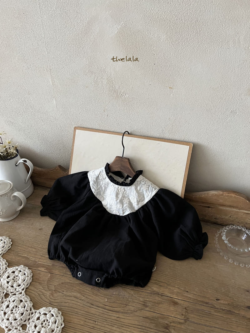 Lala - Korean Baby Fashion - #babyfever - Black Rose Body Suit - 3