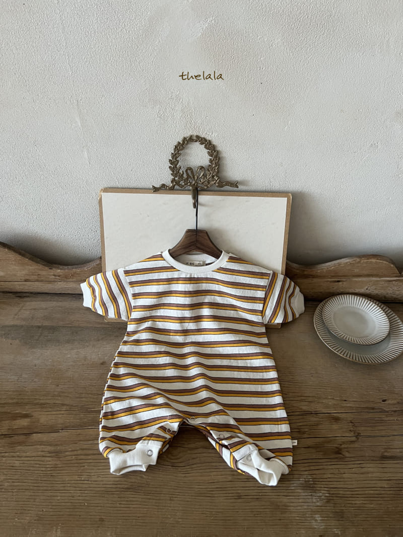 Lala - Korean Baby Fashion - #babyfever - Two Line  St Body Suit - 2