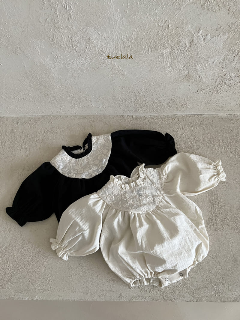 Lala - Korean Baby Fashion - #babyfever - Black Rose Body Suit - 4