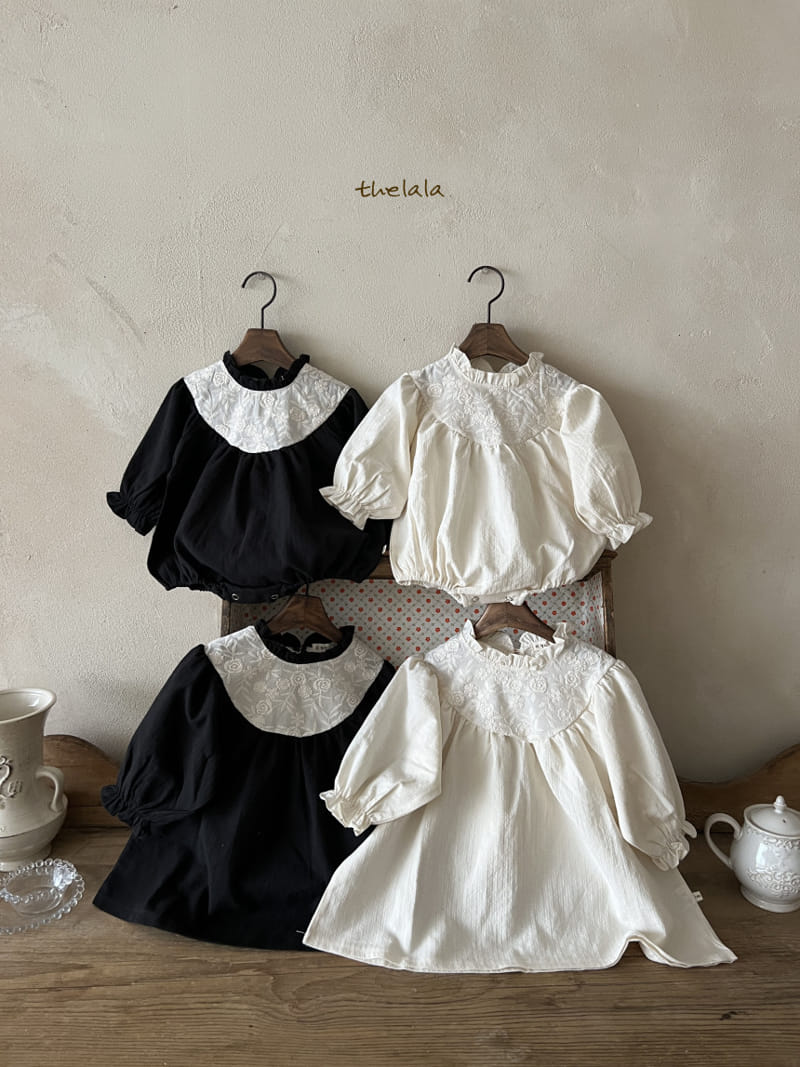 Lala - Korean Baby Fashion - #babyoutfit - Black Rose Body Suit - 8