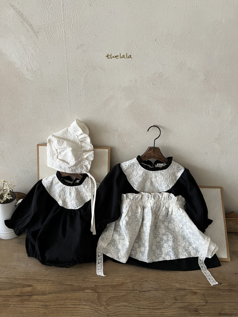 Lala - Korean Baby Fashion - #babywear - Black Rose Body Suit - 10