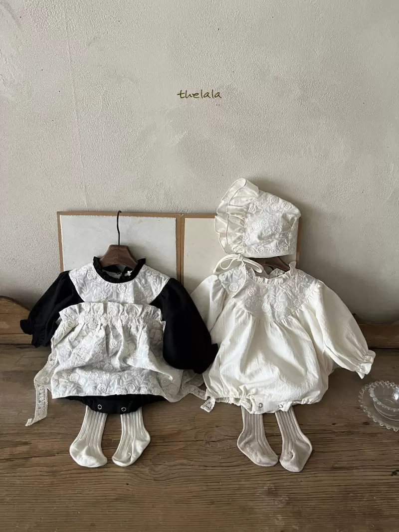 Lala - Korean Baby Fashion - #onlinebabyboutique - Black Rose Body Suit - 11
