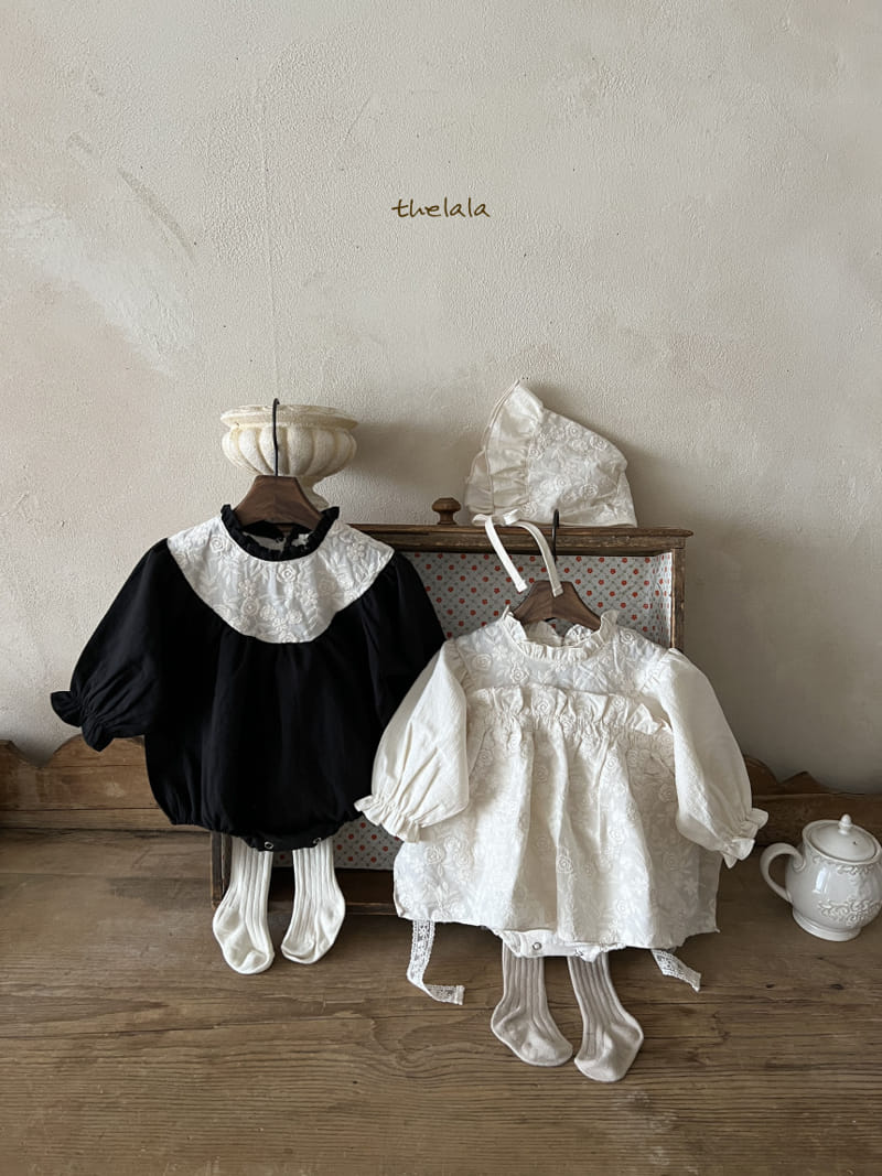 Lala - Korean Baby Fashion - #onlinebabyboutique - White Rose Apron - 8