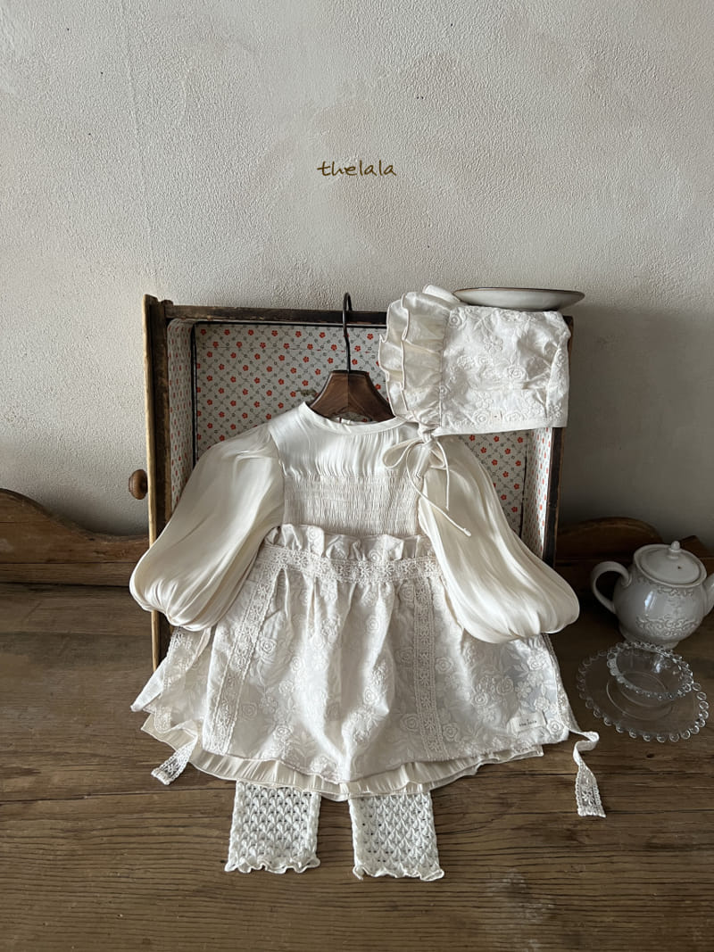 Lala - Korean Baby Fashion - #onlinebabyshop - White Rose Bonnet - 10