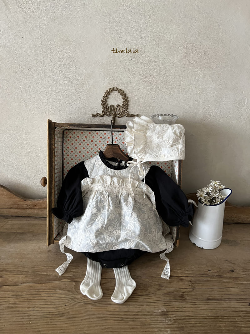 Lala - Korean Baby Fashion - #onlinebabyshop - White Rose Apron - 9