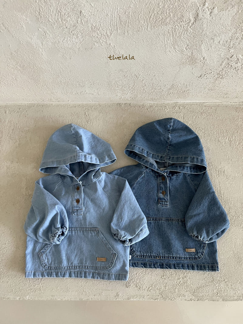 Lala - Korean Children Fashion - #stylishchildhood - Hoody Denim Tee - 4