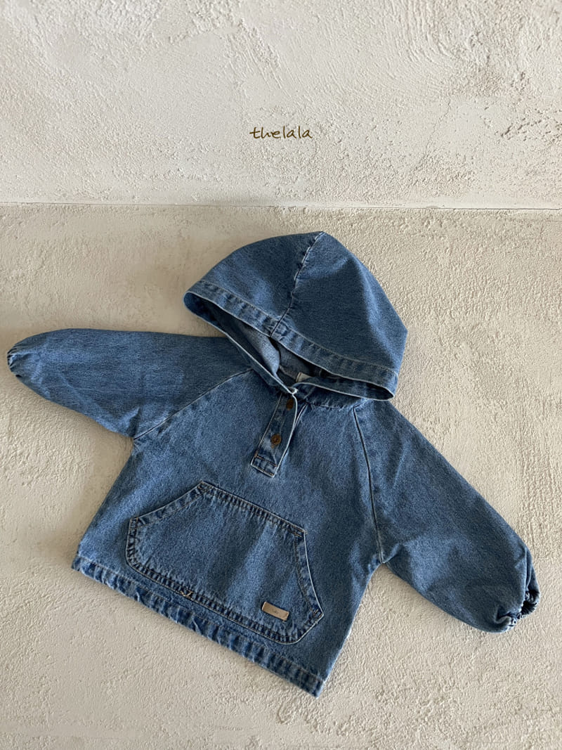 Lala - Korean Children Fashion - #childrensboutique - Hoody Denim Tee - 5