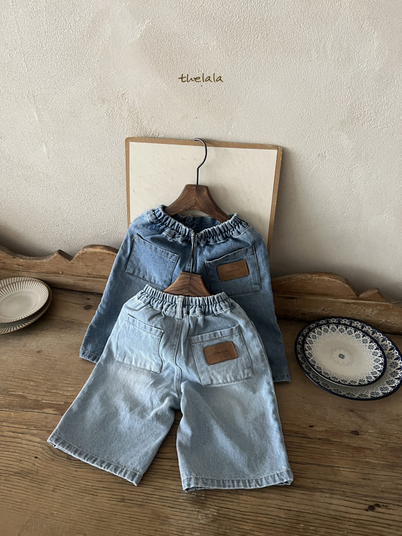 Lala - Korean Children Fashion - #kidsshorts - Wide Denim Pants - 3