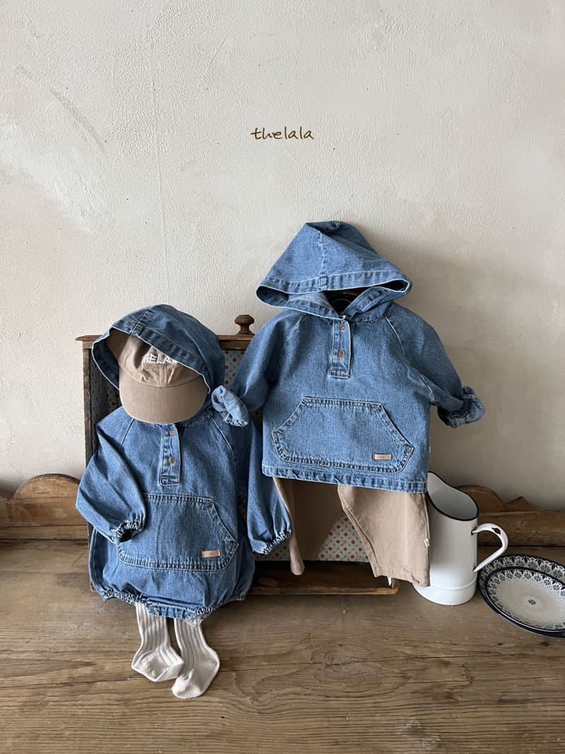 Lala - Korean Children Fashion - #kidsstore - Hoody Denim Tee - 10
