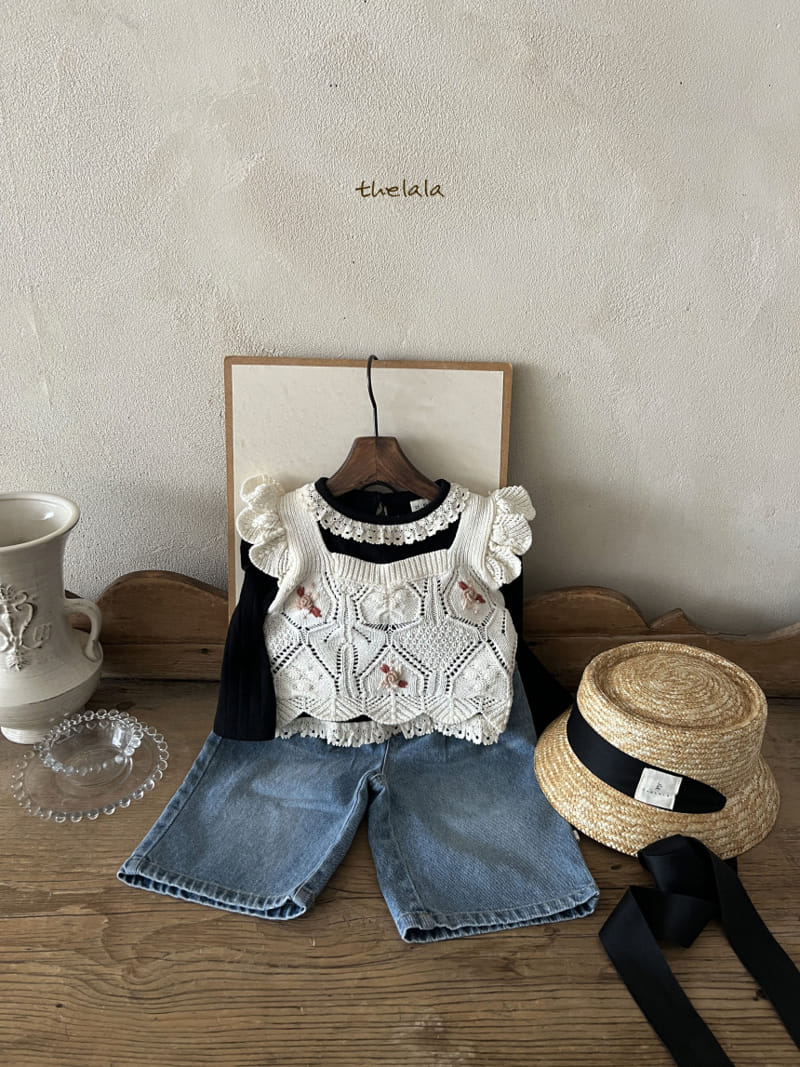 Lala - Korean Children Fashion - #minifashionista - Wide Denim Pants - 9