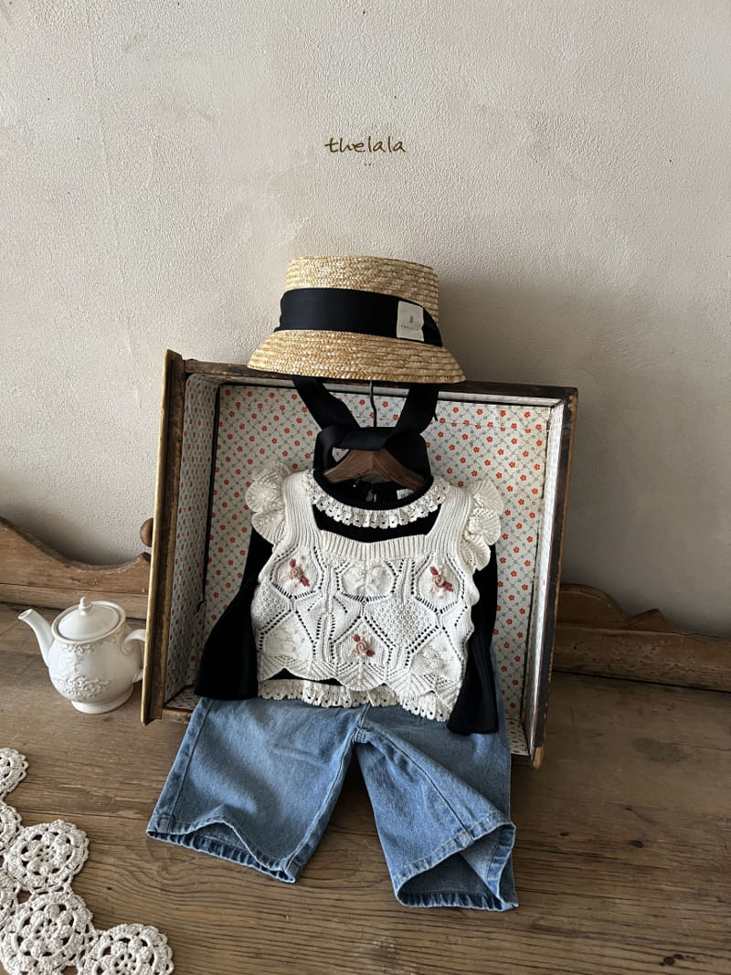 Lala - Korean Children Fashion - #prettylittlegirls - Wide Denim Pants - 10