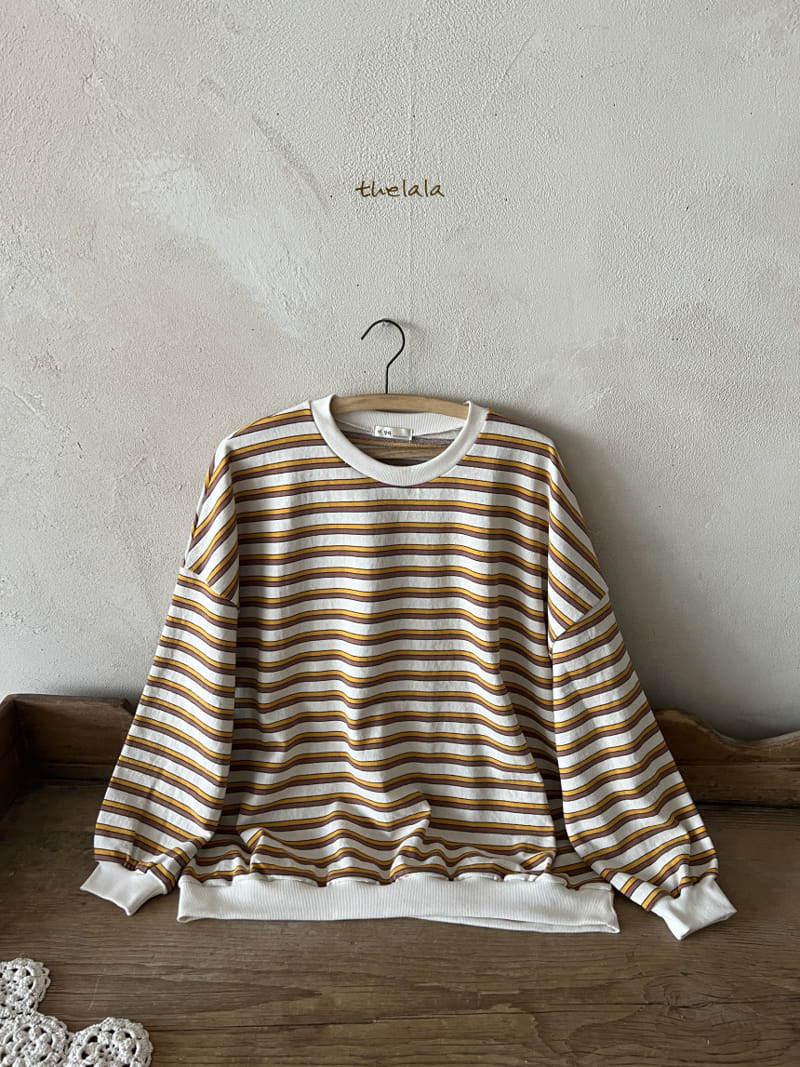 Lala - Korean Women Fashion - #romanticstyle - Mom Two Line St Sweatshirt - 2