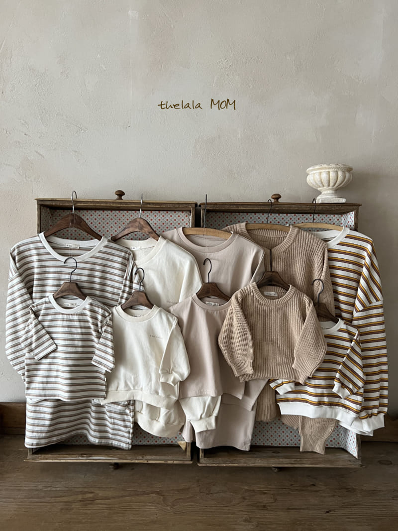 Lala - Korean Women Fashion - #womensfashion - Mom Two Line St Sweatshirt - 11