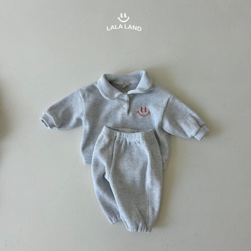 Lalaland - Korean Baby Fashion - #babygirlfashion - Bebeb Waffle Collar Sweatshirt