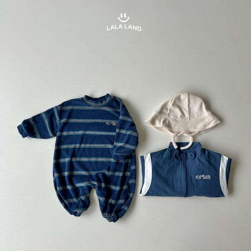 Lalaland - Korean Baby Fashion - #babyoutfit - Bebe Sand Terry Body Suit - 9