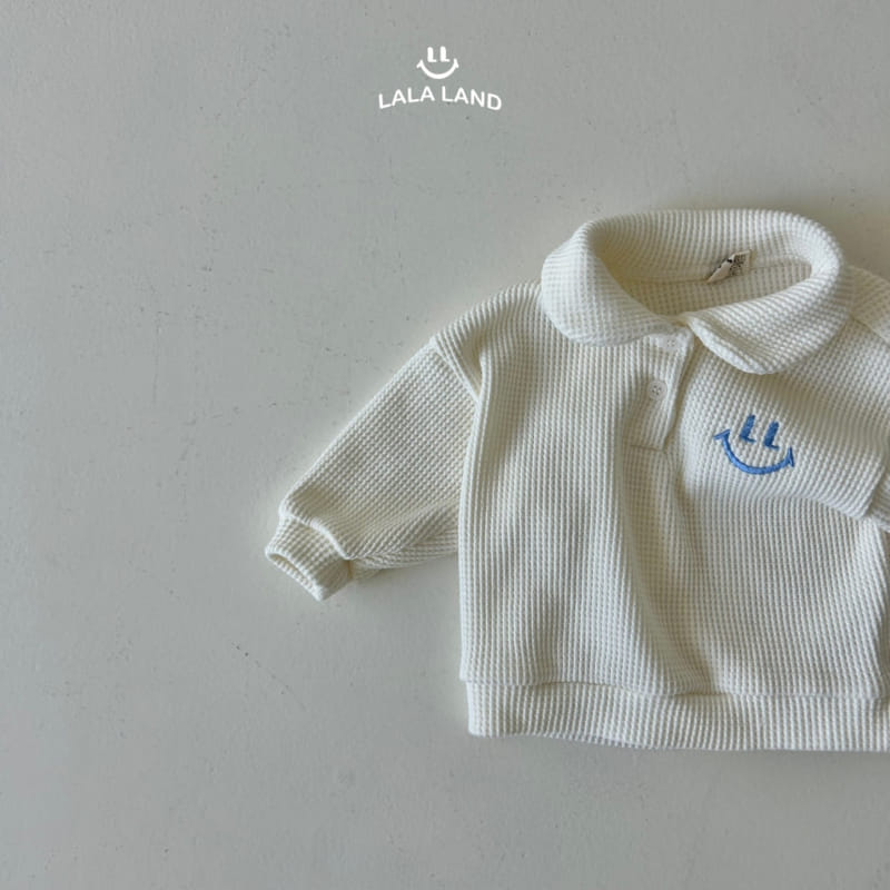 Lalaland - Korean Baby Fashion - #babyoutfit - Bebeb Waffle Collar Sweatshirt - 6