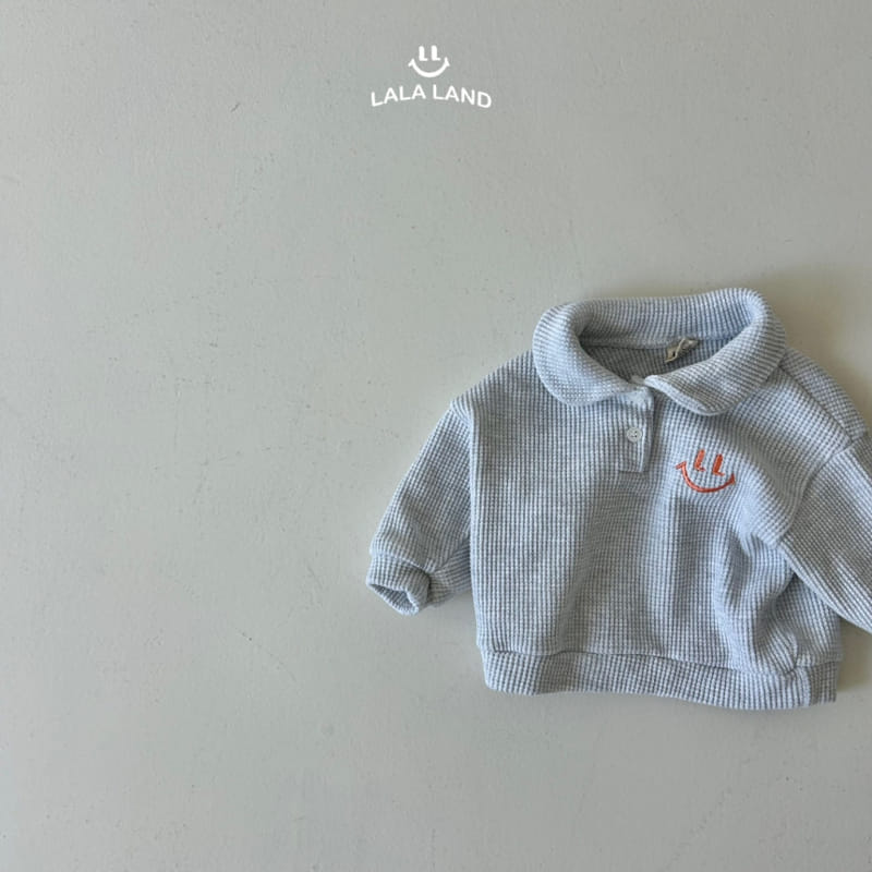 Lalaland - Korean Baby Fashion - #onlinebabyboutique - Bebeb Waffle Collar Sweatshirt - 8