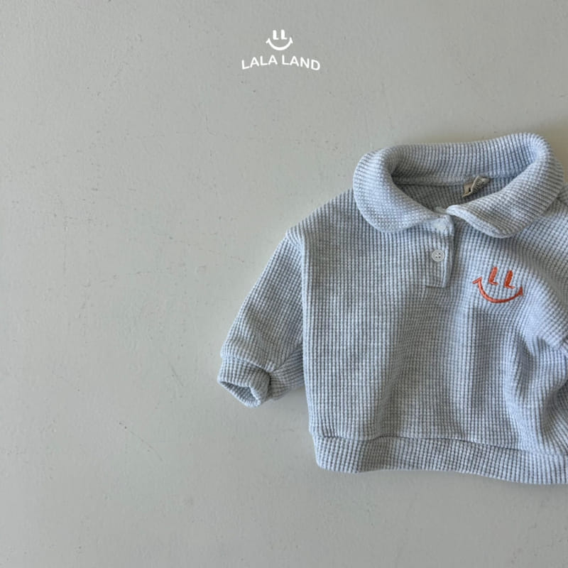 Lalaland - Korean Baby Fashion - #onlinebabyshop - Bebeb Waffle Collar Sweatshirt - 9