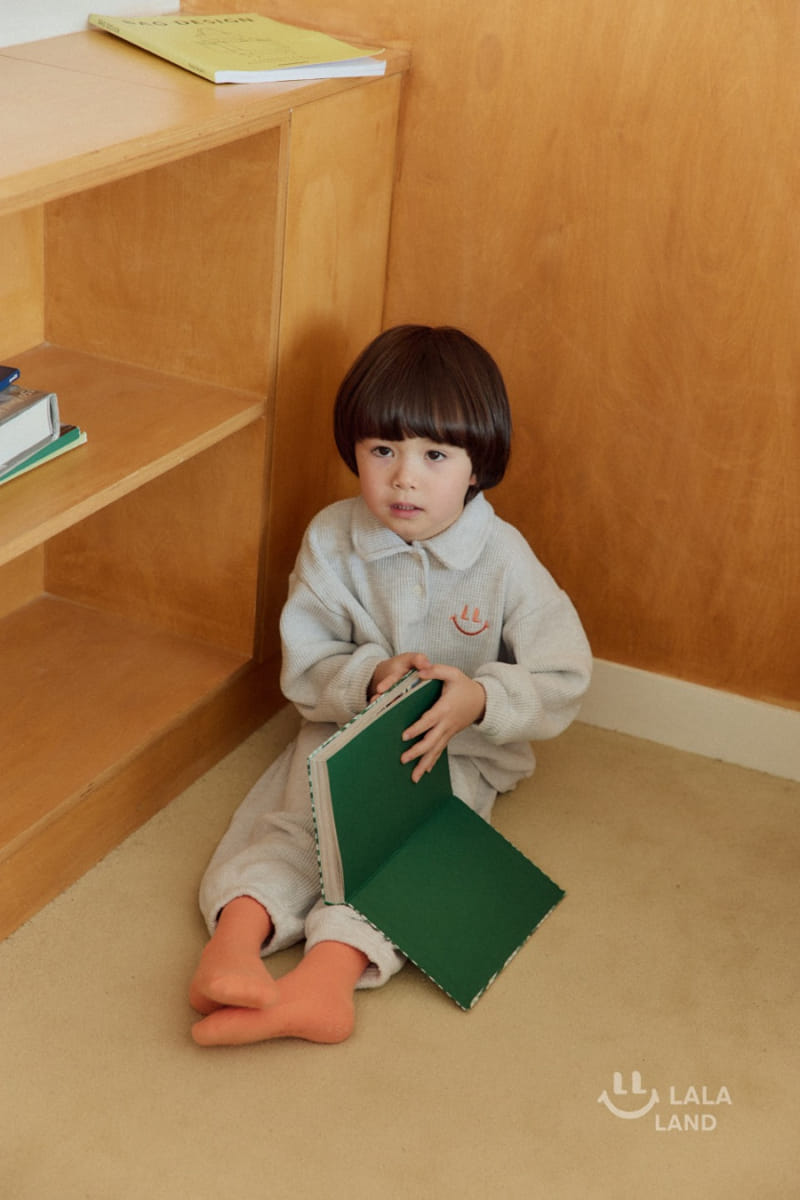 Lalaland - Korean Children Fashion - #designkidswear - Waffle Collar Sweatshirt - 8