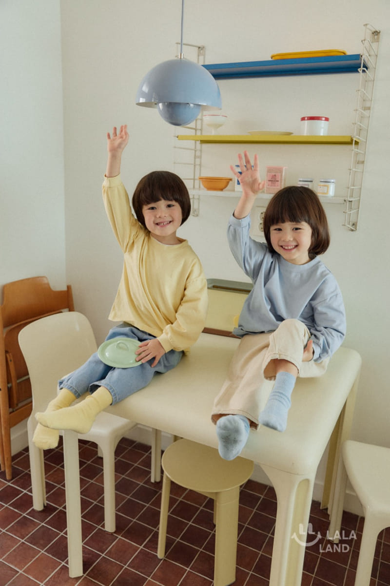 Lalaland - Korean Children Fashion - #discoveringself - Circle Baggy Denim Pants - 7