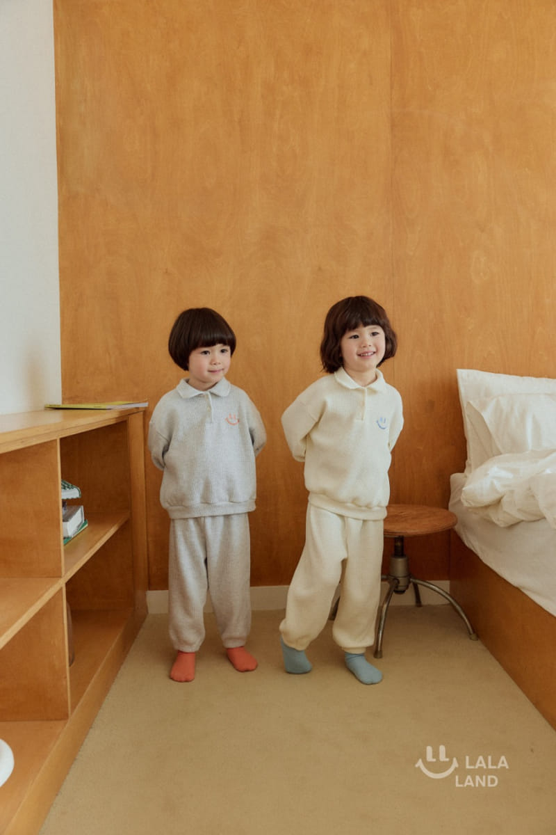 Lalaland - Korean Children Fashion - #minifashionista - Waffle Collar Sweatshirt