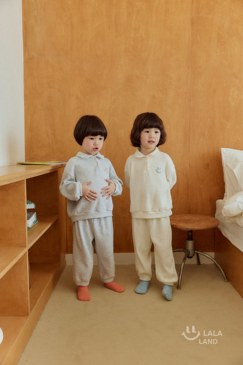 Lalaland - Korean Children Fashion - #prettylittlegirls - Waffle Collar Sweatshirt - 2