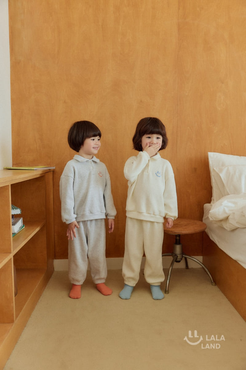 Lalaland - Korean Children Fashion - #todddlerfashion - Waffle Collar Sweatshirt - 3