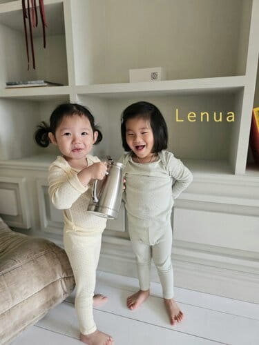 Lenua - Korean Children Fashion - #prettylittlegirls - Dia Top Bottom Set - 3