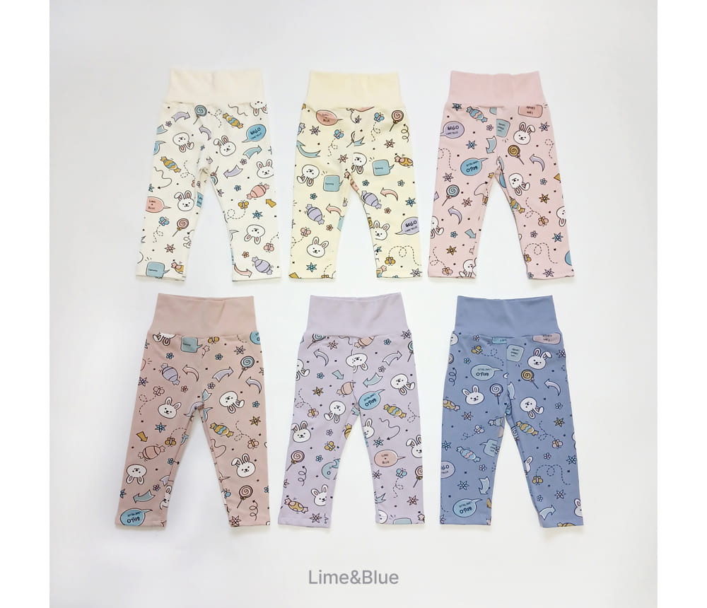 Lime & Blue - Korean Baby Fashion - #babyboutique - Candy Rabbit Baby Top Bottom Set - 6