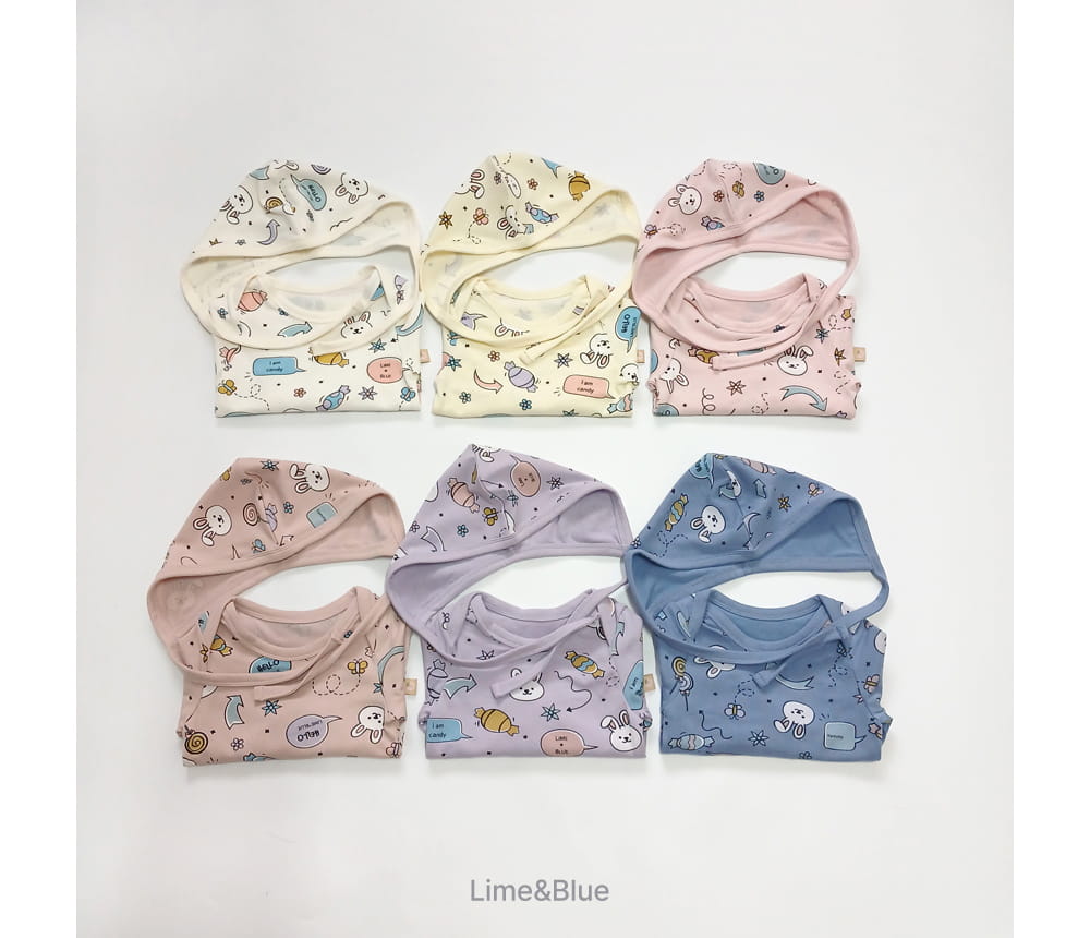 Lime & Blue - Korean Baby Fashion - #babyboutiqueclothing - Candy Rabbit Baby Top Bottom Set - 7