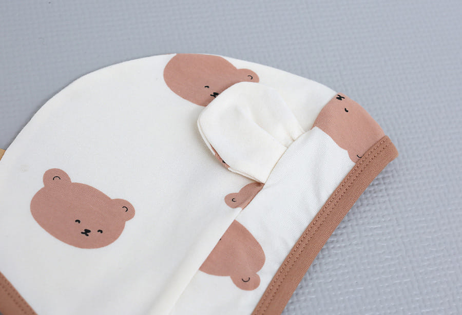 Lime & Blue - Korean Baby Fashion - #babyclothing - Bear Baby Suit Hat - 4