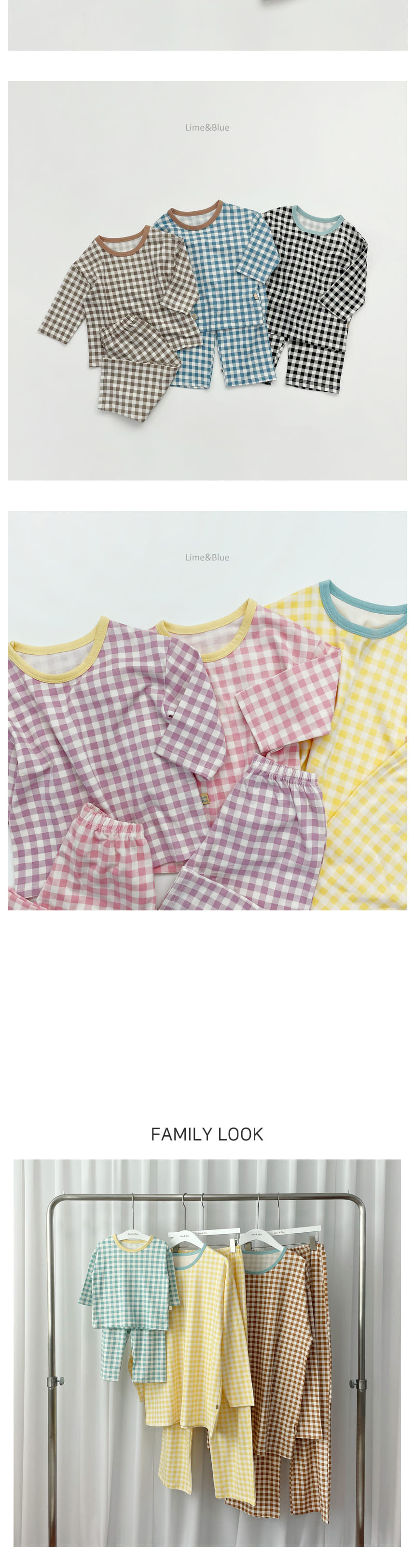 Lime & Blue - Korean Children Fashion - #Kfashion4kids - Cracker Check Easy Wear - 3