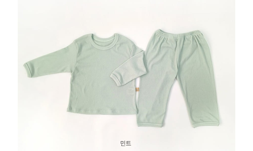 Lime & Blue - Korean Children Fashion - #kidsstore - Rib Bong Bong Easy Wear - 2