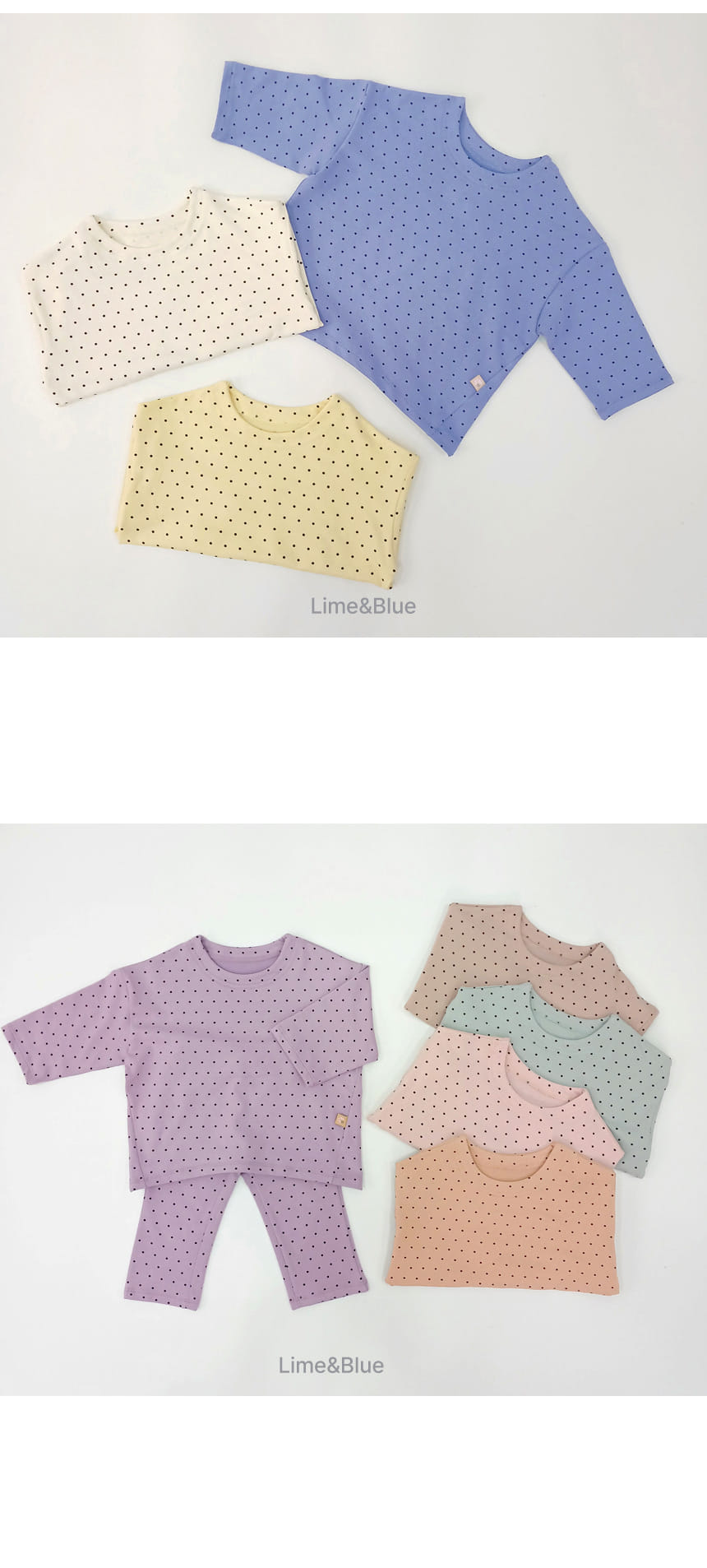 Lime & Blue - Korean Children Fashion - #littlefashionista - Dot Best Easy Wear - 2