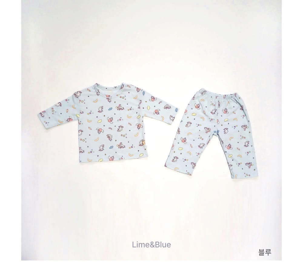 Lime & Blue - Korean Children Fashion - #magicofchildhood - One Pick Uni Easy Wear - 10