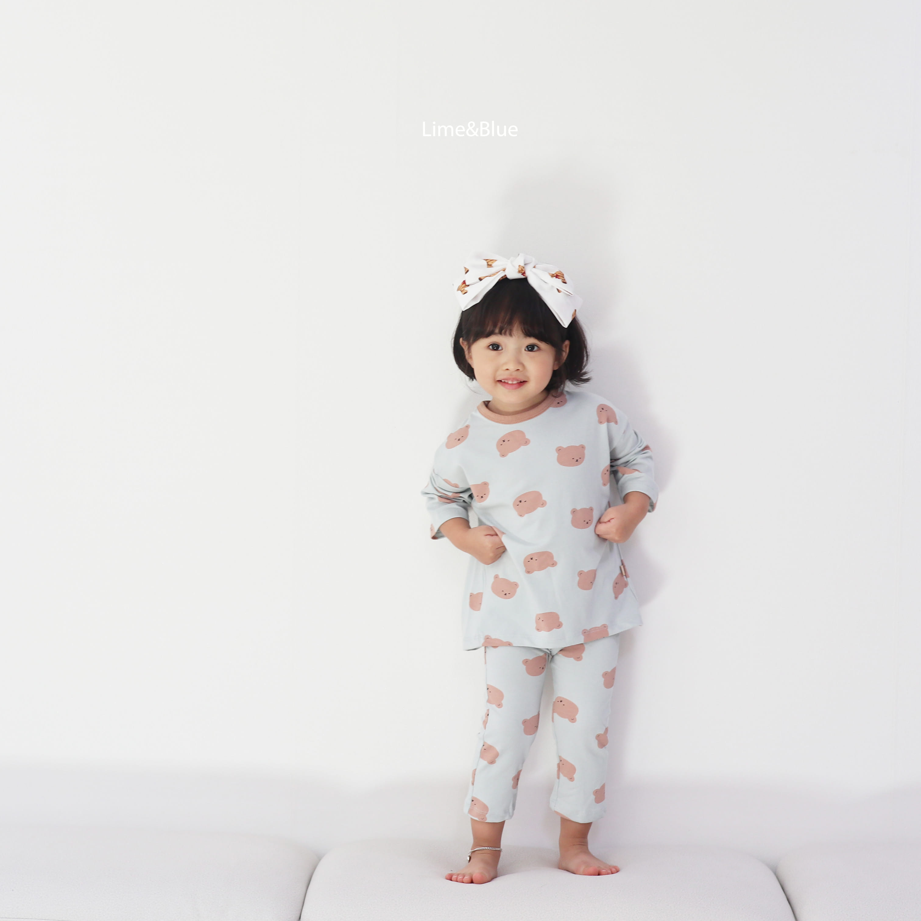 Lime & Blue - Korean Children Fashion - #minifashionista - Bear Easy Wear
