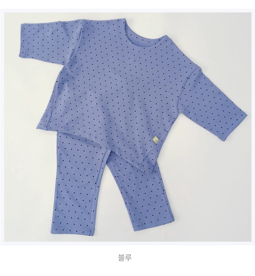 Lime & Blue - Korean Children Fashion - #stylishchildhood - Dot Best Easy Wear - 8
