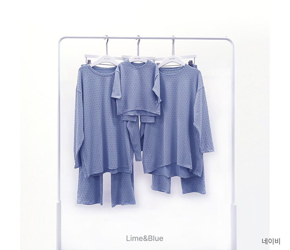 Lime & Blue - Korean Children Fashion - #stylishchildhood - Mom Dad Dot Best Easy Wear - 7