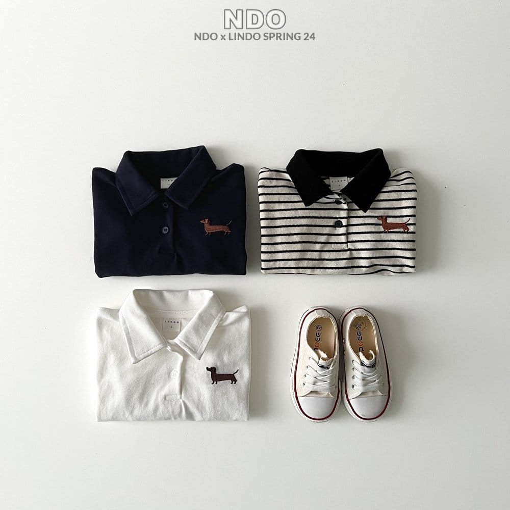 Lindo - Korean Children Fashion - #fashionkids - Dax Colloar Tee - 5
