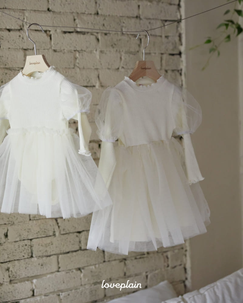 Loveplain - Korean Children Fashion - #toddlerclothing - Pure Rib Sha One-Piece - 2