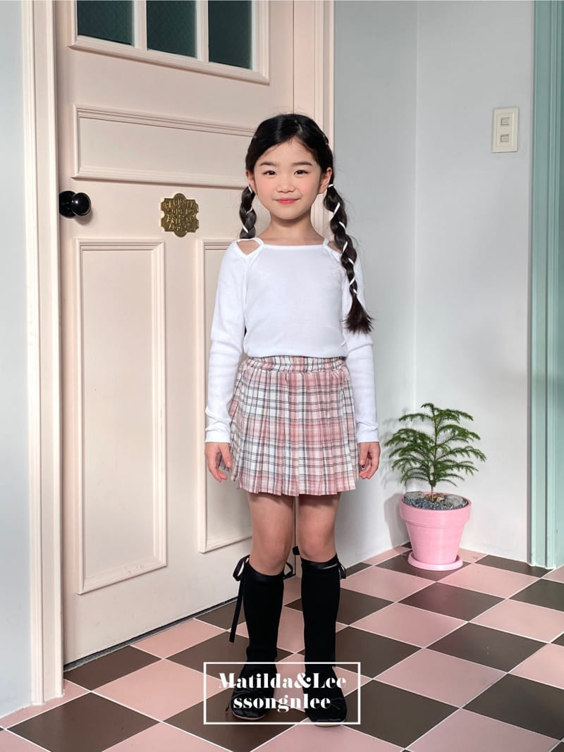 Matilda & Lee - Korean Children Fashion - #Kfashion4kids - Check Wrinkle Skirt - 11